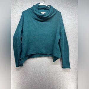 Wonderly Teal Cowl Neck Sweater